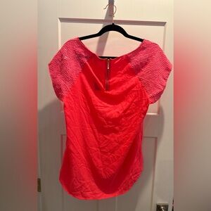 Express Coral Sequin Sleeve Blouse